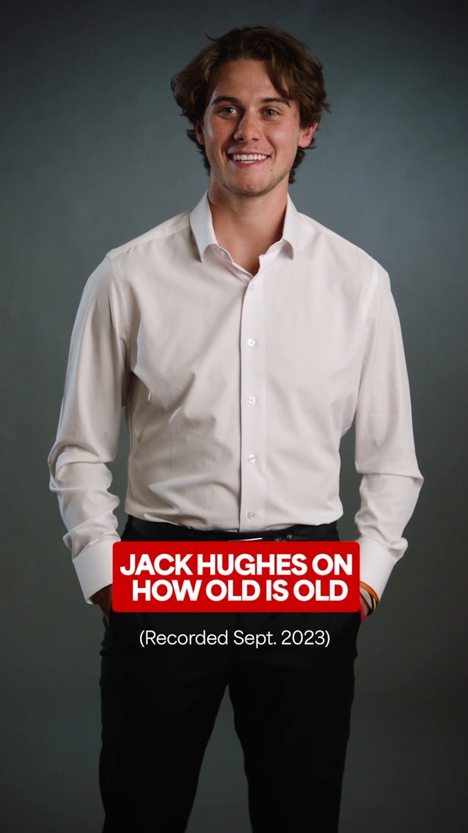 Congratulations, Jack! You are officially old! 👴 A few years ago, we asked Jack Hughes how old is old, and he told us 25 was old in his books. Happy 25th birthday, Jack!