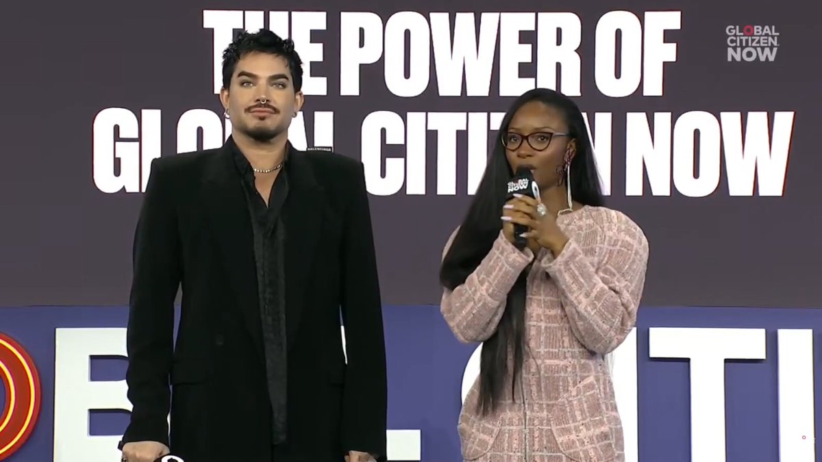 Ayra Starr introducing the Global Citizen Now event with Adam Lambert in New York. 💜 #StarrGirl