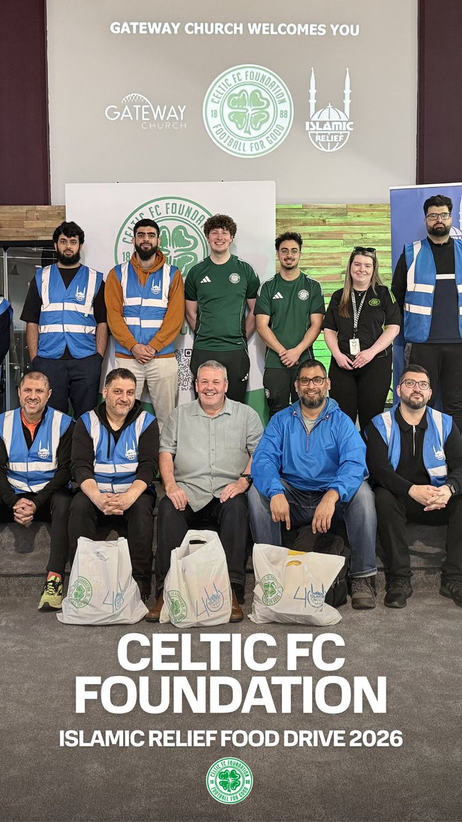 🍀🤝☪️ Together with Islamic Relief UK, we continue to support those facing financial hardship in our communities with 200 food parcels recently being distributed across Glasgow 💚 Celtic Football Club | #FootballForGood