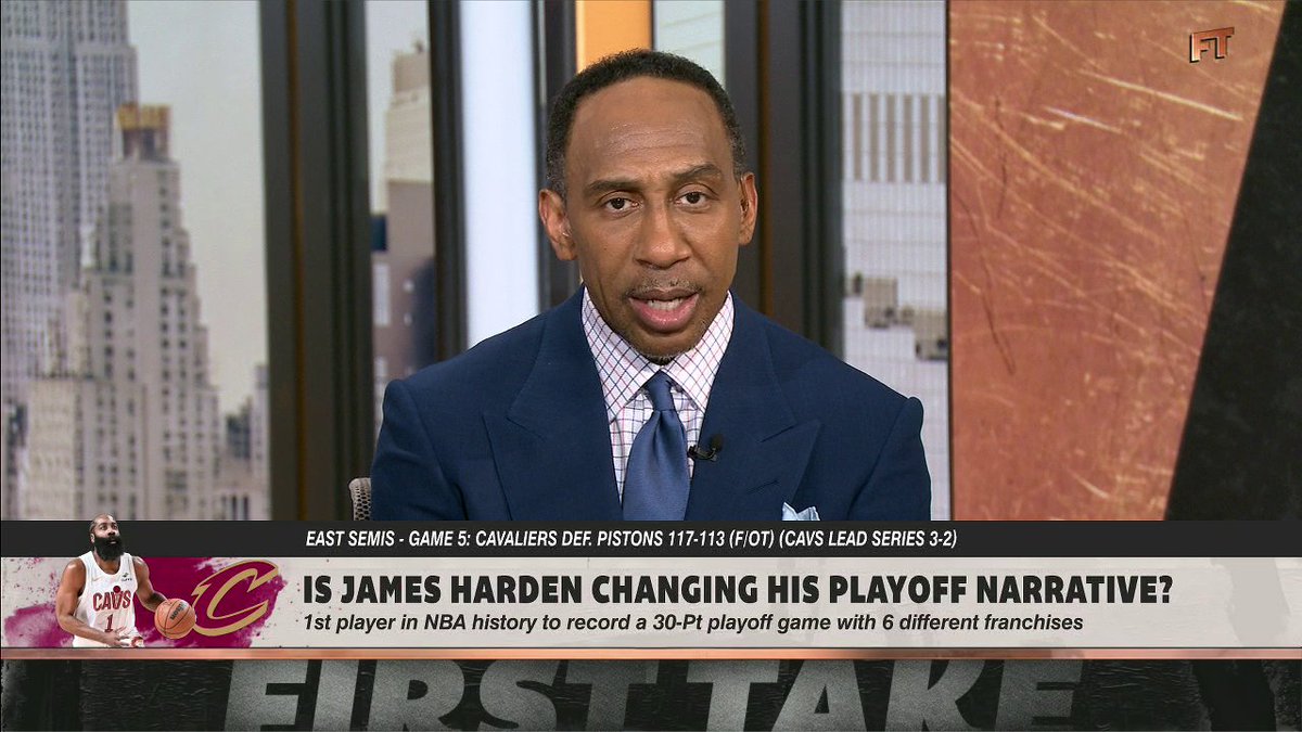 "The issue with James Harden and his flaws in the postseason ain't games one through five. It's games six and seven. Brother, the world is watching." Stephen A Smith says James Harden has more work to do to change his postseason narrative 👀