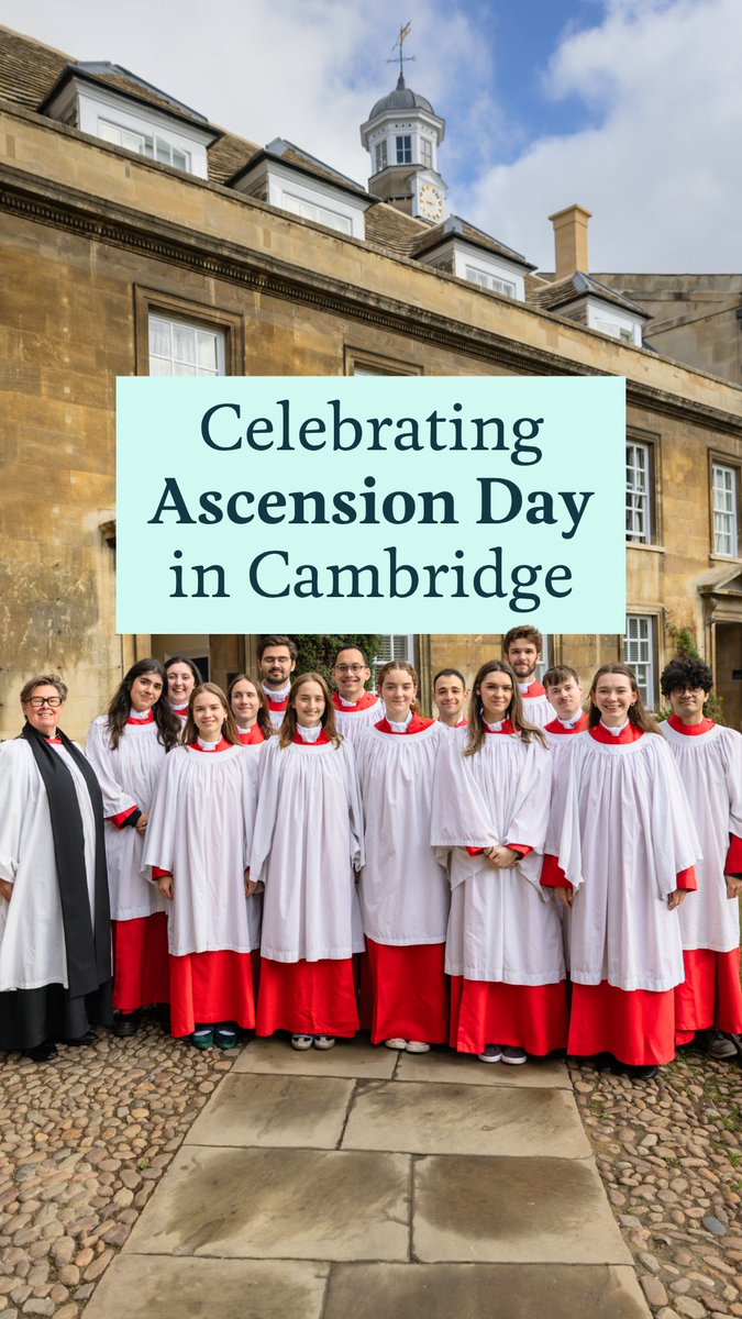 Cambridge rises to morning melodies 🎶 Early this morning, over 100 people gathered to hear the Choir of Christ's College sing from the rooftops for Ascension Day. Ascension Day is a long-standing Christian tradition celebrating the ascension of Christ into heaven, 40 days after Easter.