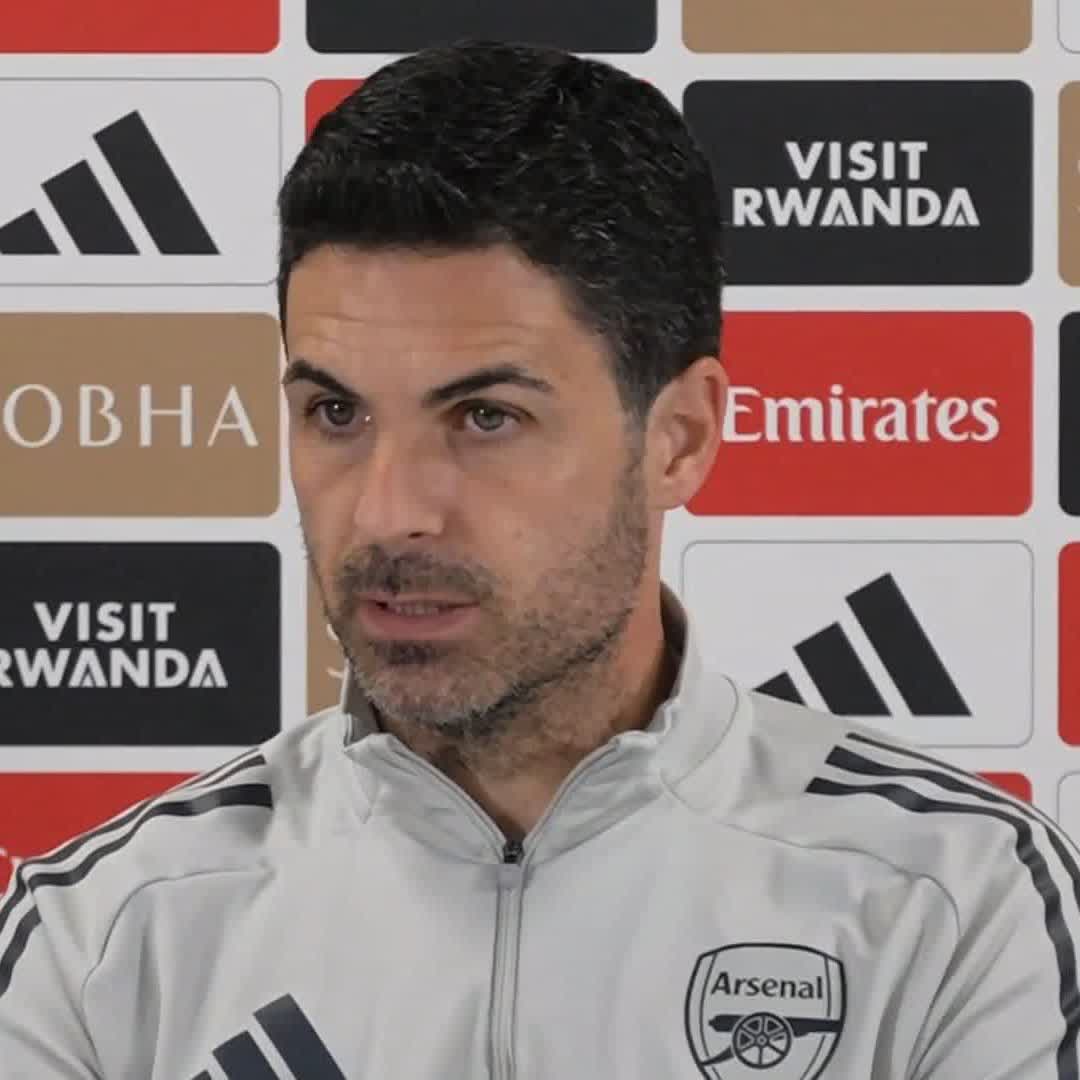 "He's progressed a bit, we're doing everything to get him fit" Mikel Arteta provides an update on Jurrien Timber's fitness, who is hoping to be fit for the Champions League final after being out for two months 🔴