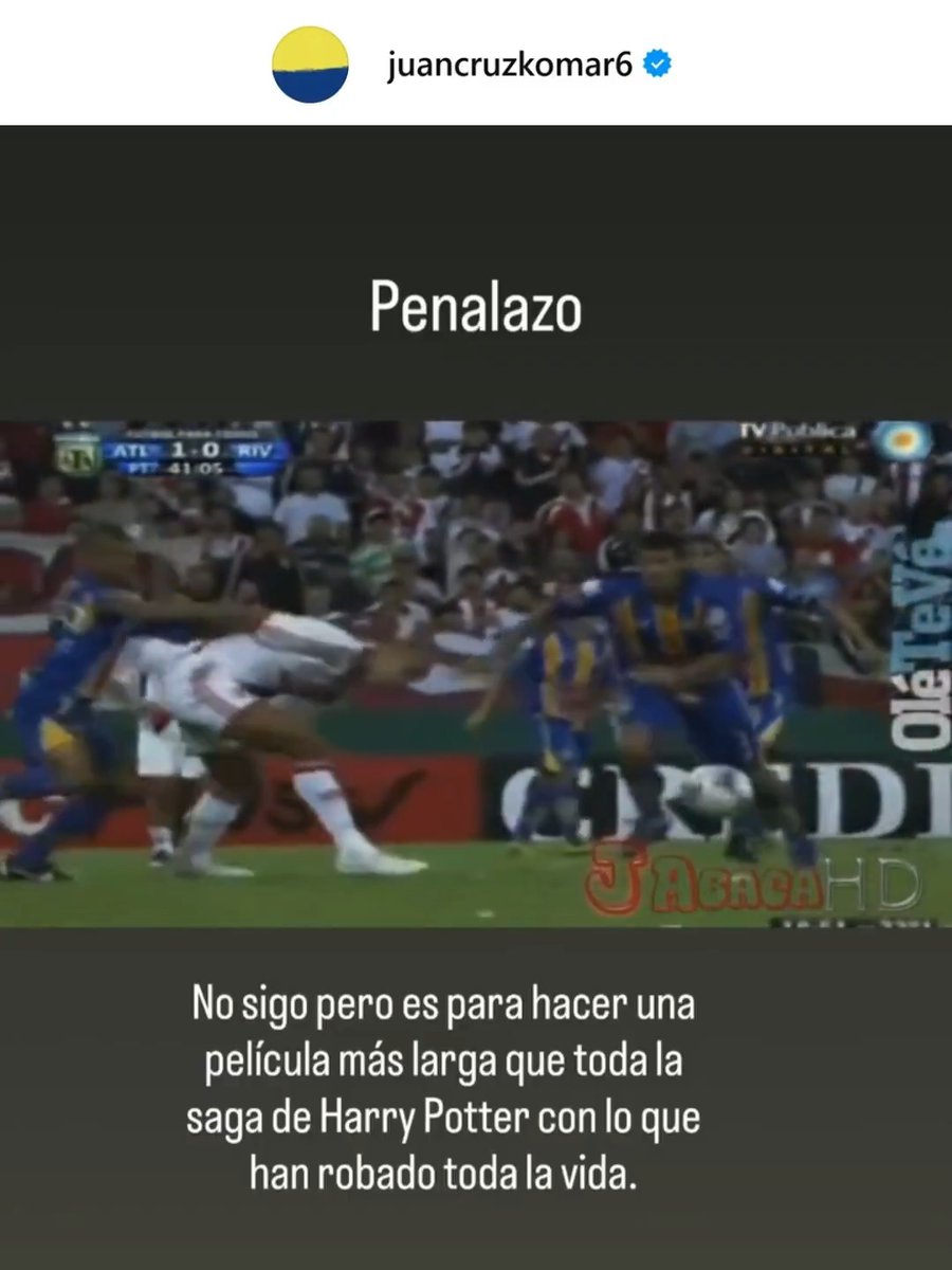 "Komar": Por las historias que publicó el futbolista de Rosario Central contra Racing y River