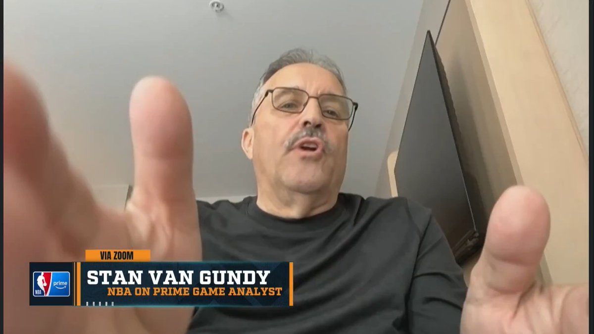 I don't know if Giannis is the better guy around Luka Dončić than LeBron James, because of shooting. Luka Dončić, you've got to put shooting around him." – Stan Van Gundy on what the #Lakers should do about LeBron James