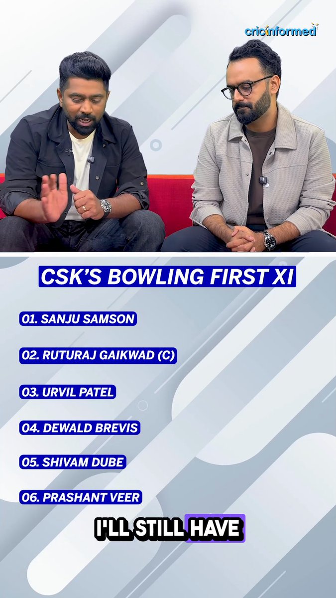 Overton OUT - CSK XI now?