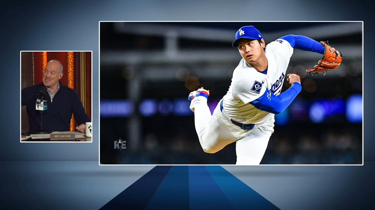 A lot of folks credited Ice Cube's presence at #DodgerStadium on Tuesday for helping Shohei Ohtani break out of his HR slump. Rich Eisen on the other hand, give credit to Chris Brockman🎙️ for his hot take on Shohei that made it happen.