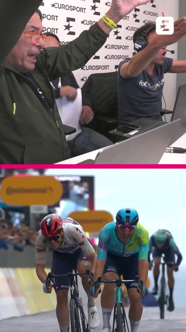 🎙️ Prima vittoria italiana al Giro 2026 e la cabina di Eurosport impazzisce per Davide Ballerini 🩷🇮🇹 #GirodItalia #Ciclismo #Cycling