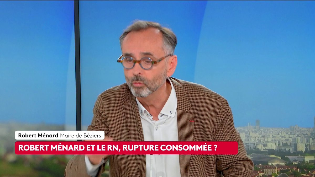 🔴 🗣️ Élection présidentielle 2027 : "Je ne souhaite pas qu'on se retrouve l'an prochain à avoir le choix entre Monsieur Bardella et Monsieur Mélenchon", confie Robert Ménard, maire de Béziers, interrogé sur l'état de ses relations avec le RN. #ToutEstPolitique #Canal16