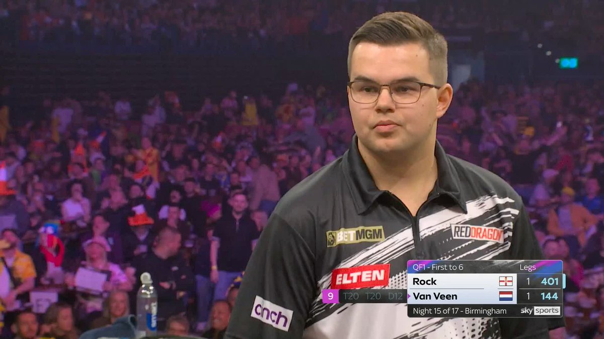 Six perfect darts for Gian van Veen… but sadly not nine 😕 The Dutchman still cleans up the leg to lead Josh Rock 2-1! 📲 #PLDarts