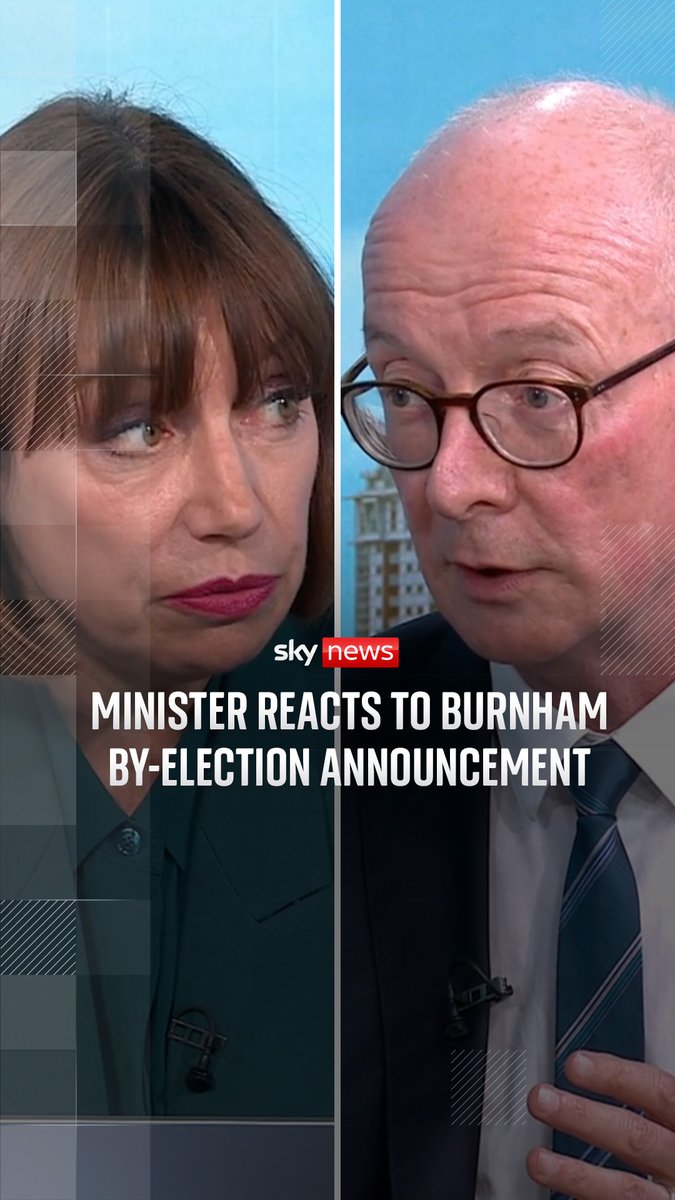 Cabinet minister Pat McFadden was live on Sky News when Beth Rigby told him about an announcement from Andy Burnham. Watch McFadden's reaction to the Manchester mayor's plan to stand in a by-election in Makerfield ⬇️