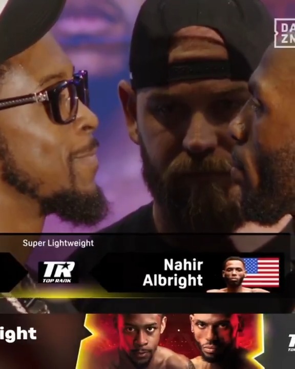 𝐂𝐇𝐀𝐏𝐓𝐄𝐑 𝐓𝐖𝐎. Keyshawn Davis and Nahir Albright come face-to-face again ahead of their rematch 👀 #KeyshawnAlbright2 | MAY 16 | LIVE on DAZN