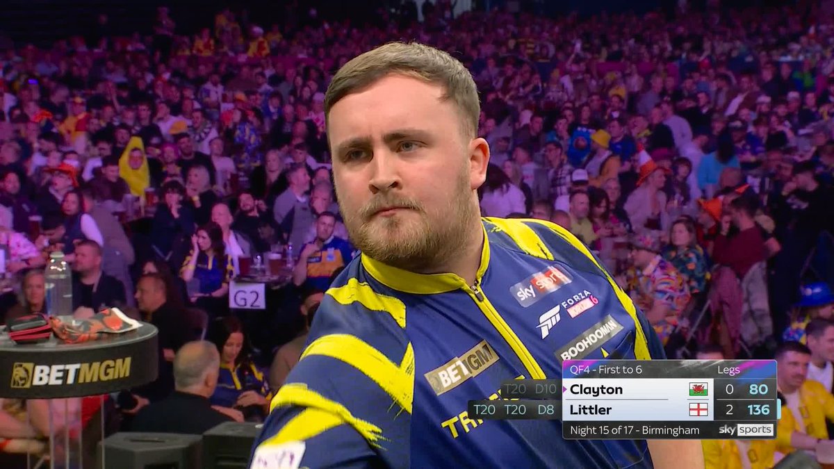 136 FROM LITTLER! Luke Littler. 136. 3-0 against Jonny Clayton. 📲 #PLDarts