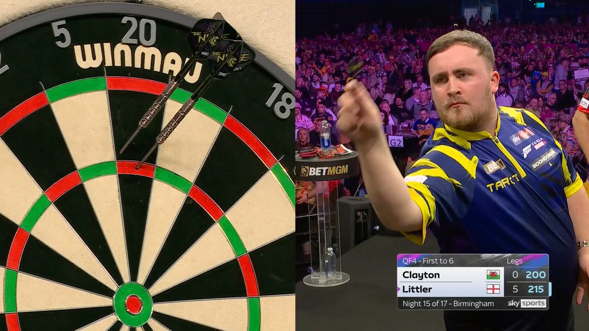 LITTLER DEMOLISHES CLAYTON ☢️ Luke Littler WHITEWASHES Jonny Clayton 6-0 😳 The World Champion is now guaranteed top spot in the league for a third consecutive year ✅ 📲 #PLDarts