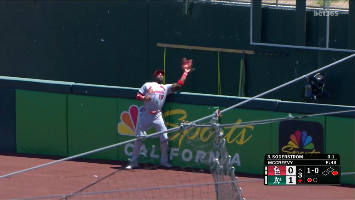 Jordan Walker very casually robs a home run 😮‍💨