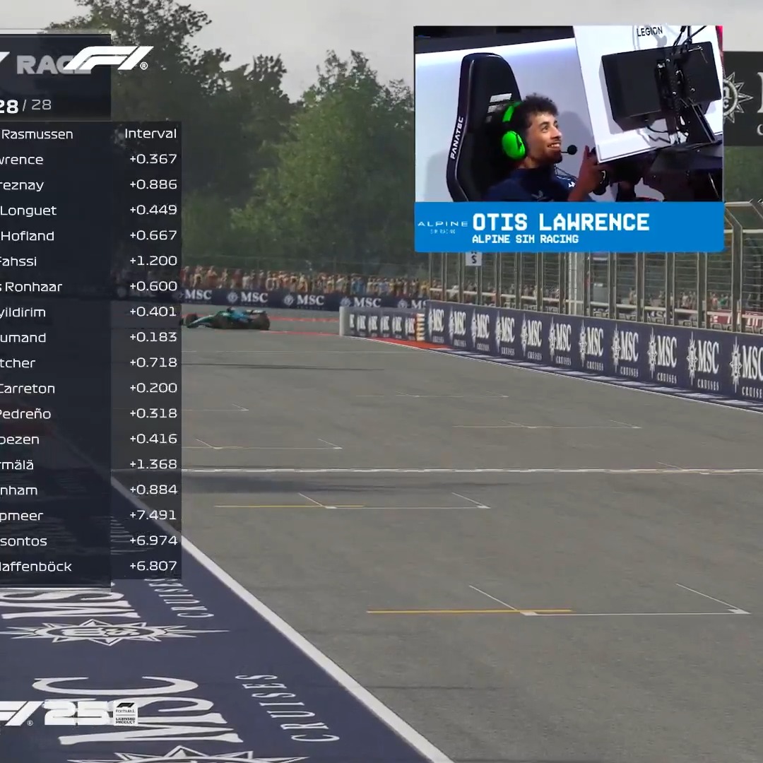 Otis Lawrence locks in the Round 9 victory 🏆🔐 A sensational drive from our championship leader! 😎 #F1 #F1Esports