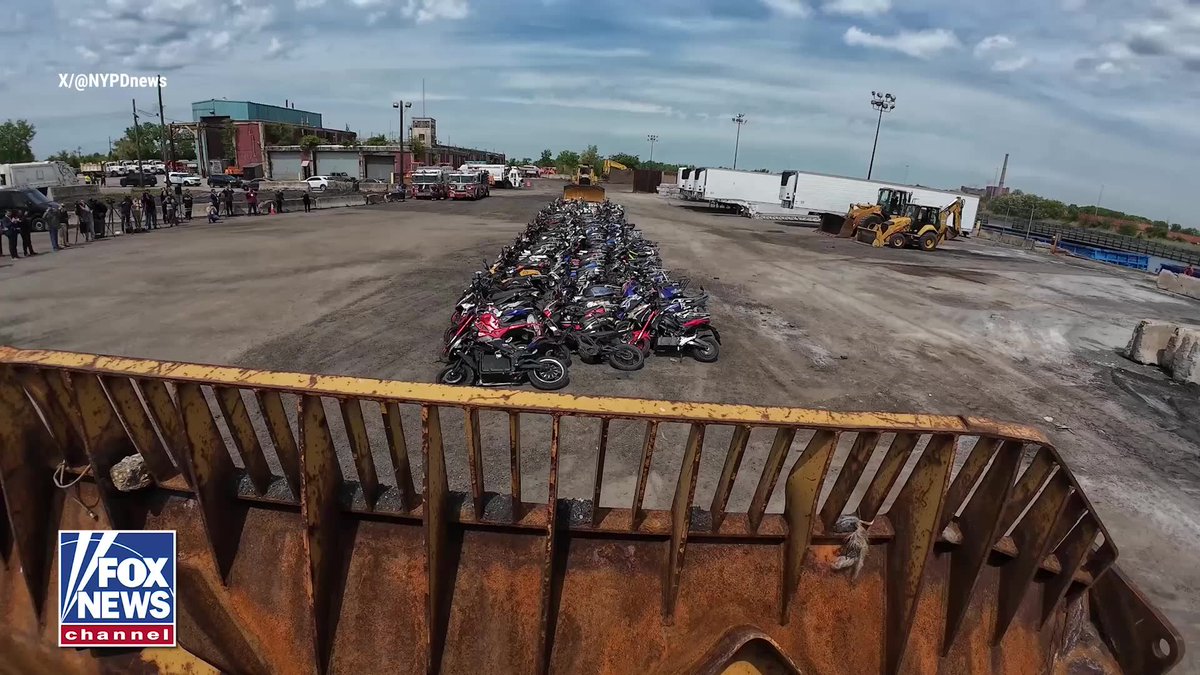 Bulldozers flatten hundreds of illegal mopeds in NYC. The NYPD took a dramatic step in its sweeping crackdown on vehicles increasingly linked to violent crime. Police Commissioner Jessica Tisch says many of the bikes are uninsured, carry fake or altered plates, and have become a growing public safety threat because criminals use their speed and anonymity to flee police. The stark warning comes after investigators linked illegal mopeds and scooters to multiple robberies and even the shooting death of a 7-month-old girl last month. Officials say the more than 200 crushed bikes represent only a small portion of the more than 5,700 illegal mopeds and scooters the NYPD seizes so far this year, nearly 10% more than at the same time last year.