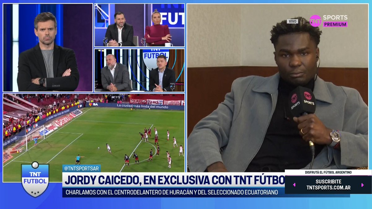 JORDY CAICEDO habló mano a mano con TNT Fútbol y dio su equipo FAVORITO para consagrarse CAMPEÓN del Apertura 2026 🏆🇦🇷 🇪🇨 🗣️ "Me gustaría que sea River por Kendry Páez, que es un amigo mío y compañero de la Selección", declaró el delantero ecuatoriano de Huracán. "Los 4 equipos que quedan tienen muy buen juego", señaló también Caicedo en la previa de las semifinales. #TNTFútbol
