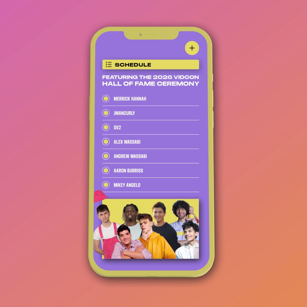 THE WAIT IS OVER 🚨 VidCon 2026 schedule is LIVE! Get ready for a weekend you'll never forget! 🙌🎉