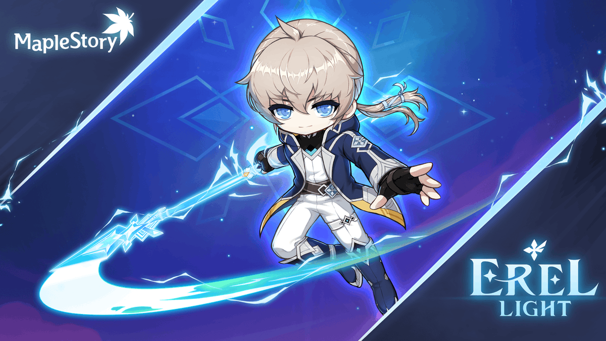 Erel Light is joining Sia Astelle in Global MapleStory on June 17th! Join the Savior of Light and wield the light to defend Helia! 🍁⚡