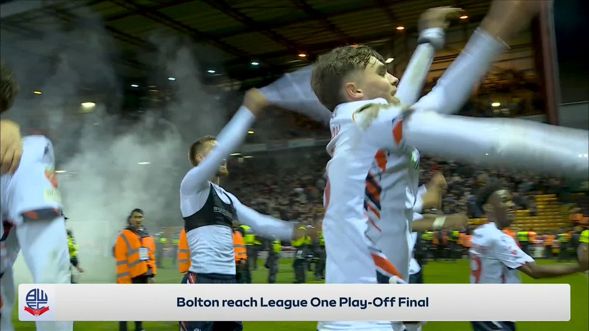 Wembley is calling for Bolton! ๐ Bolton will face Stockport in the League One play-off final after beating Bradford 2-0 on aggregate.
