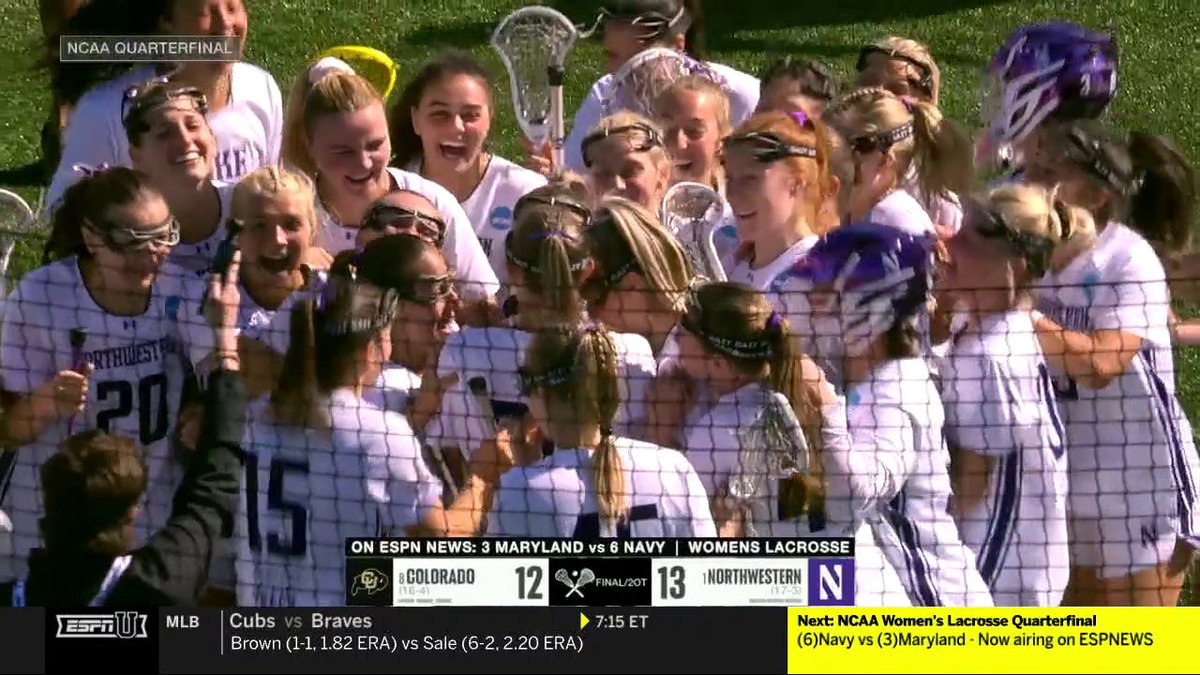 NORTHWESTERN SURVIVES IN DOUBLE OVERTIME TO ADVANCE TO CHAMPIONSHIP WEEKEND ‼️