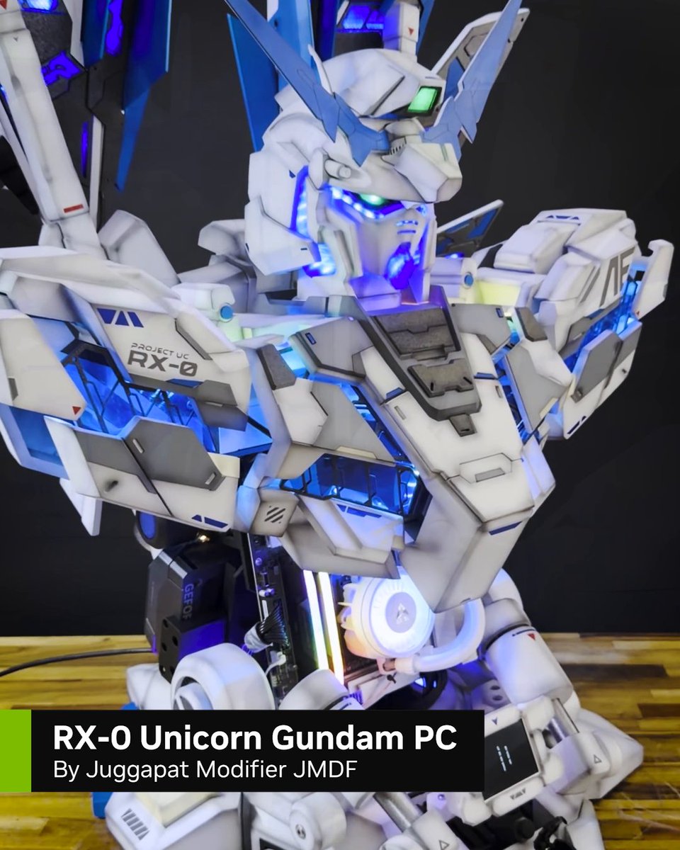 💥 NT-D mode activated 💥 Built around the upcoming release of Mobile Suit Gundam Hathaway, this custom RX-0 Unicorn Gundam-inspired PC is ready to launch🤖 🛠️: Juggapat Modifier (JMDF)