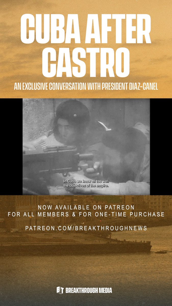🎥 Watch Online NOW | CUBA AFTER CASTRO The full new documentary from BT and Abby Martin is posted on Patreon! Free for all BT members and available for one-time purchase: With Trump and Rubio threatening a new invasion, this film reveals a portrait of an island, and its leader, who we are told to hate but know so little about. Watch now and share with a friend who needs to see this.