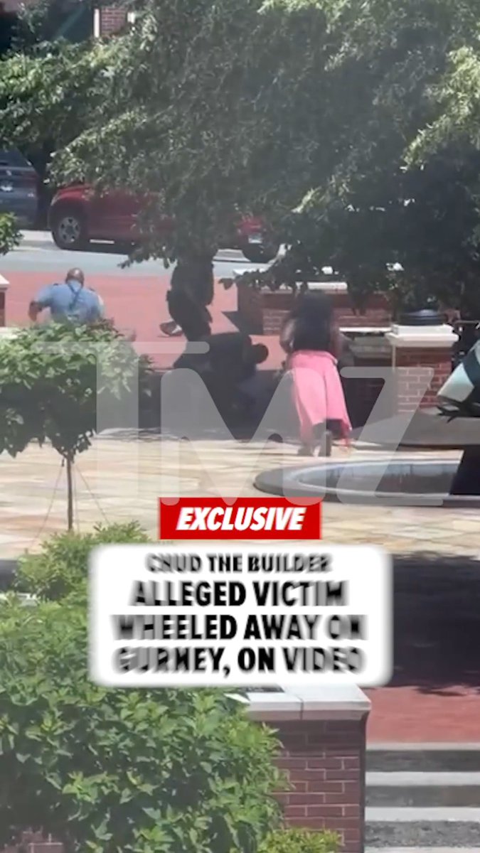 The alleged victim, who cops say was shot by Chud the Builder, looked upright and alert in a video taken right after the incident went down yesterday.