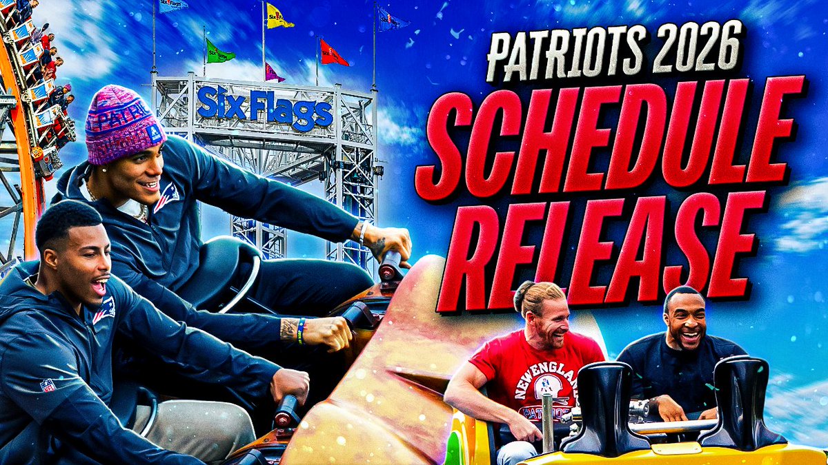 Please keep your hands, arms & legs inside the vehicle at all times 🎢 2026 New England Patriots Schedule Release