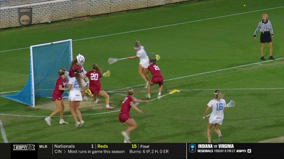 MAKE IT 100 ON THE SEASON FOR CHLOE HUMPHREY 😤 She becomes the sixth player in NCAA women's lacrosse history with a 100-goal season 🔥