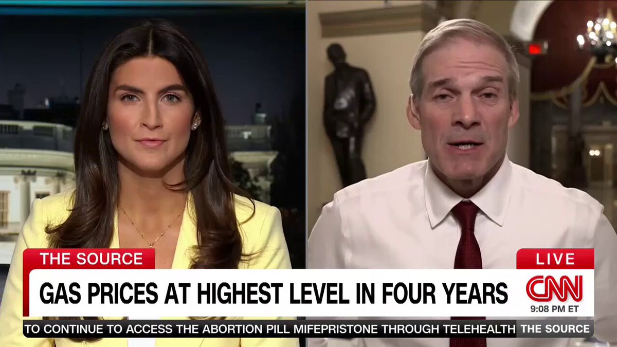 Jim Jordan: "It's for a reason that he told the American people he was going to do. One thing I know about this president, unlike so many other people in elected office, when this president says something, he does what he said..." Q: What about his promise in 2024 that if he was reelected, gas would be under $2 a gallon because of his policies?