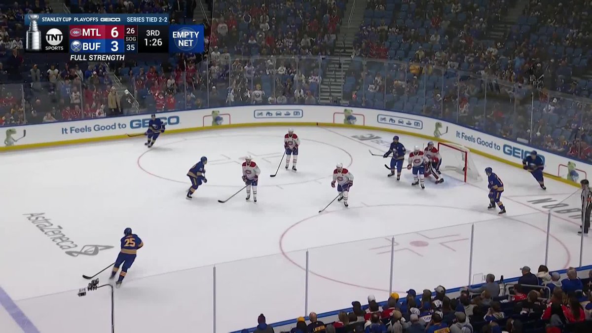 The "OLE OLE OLE OLE" chants are raining down in KeyBank Center late in this one.... 😬