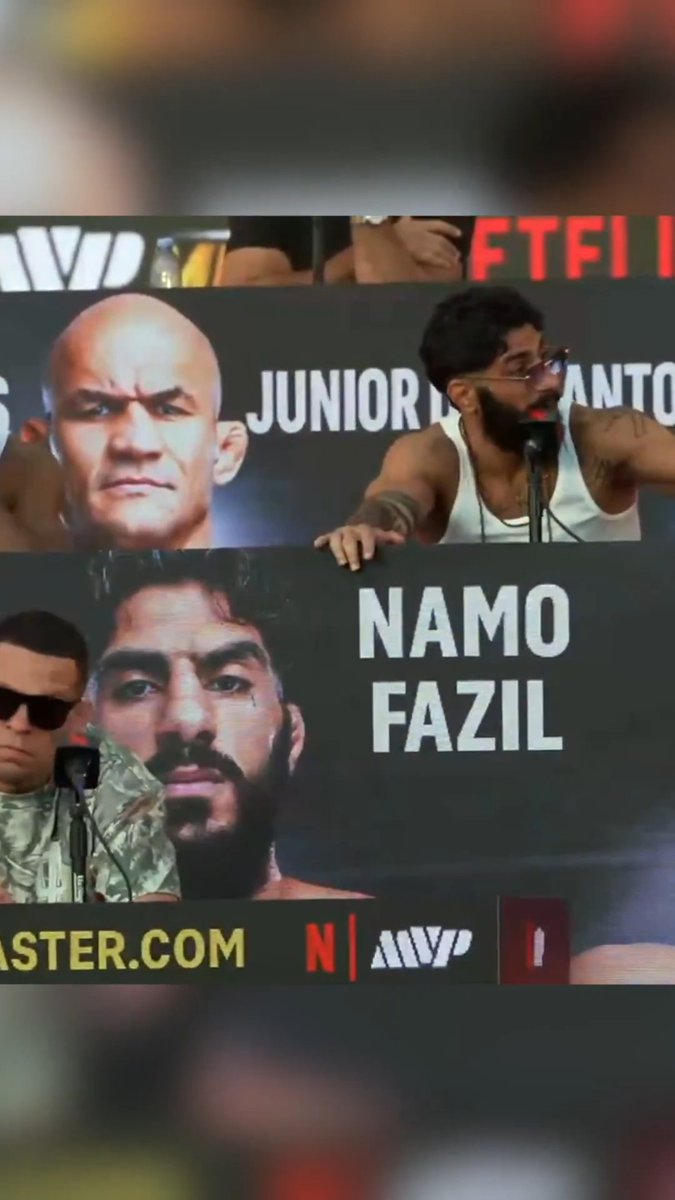 Mike Perry and Namo Fazil get into a heated exchange at the #RouseyCarano press conference – with Nate Diaz caught in the crossfire. 😳
