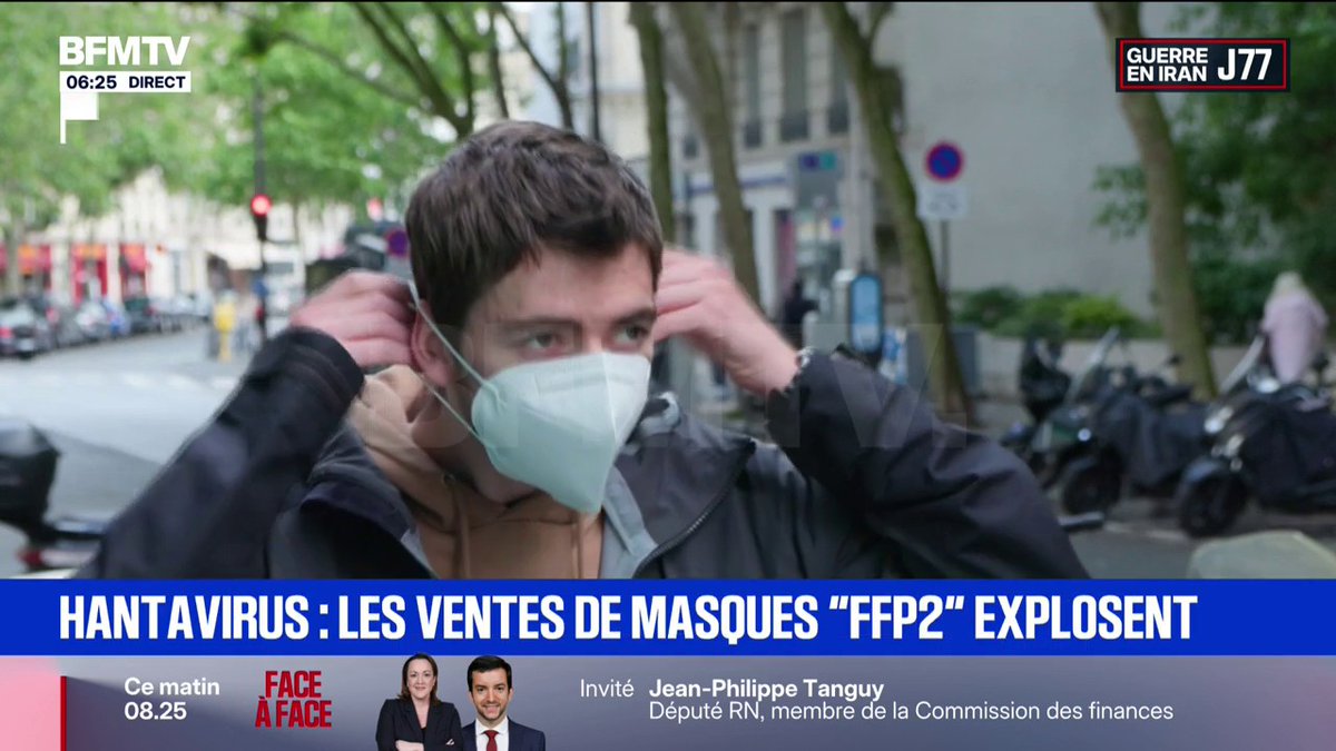 "C'est presque un réflexe d'aller s'équiper en masques": avec l'arrivée de l'hantavirus en France, les ventes de masques FFP2 explosent