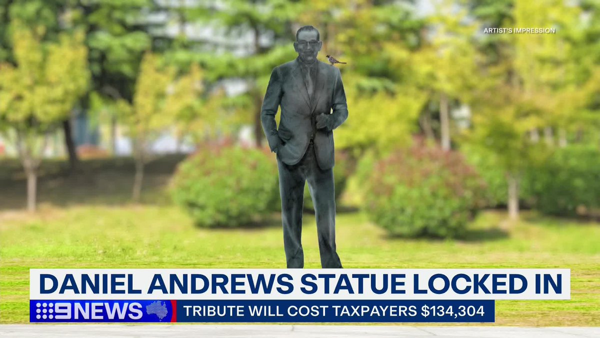 Victorian taxpayers will spend more than 134 thousand dollars to immortalise former Premier Daniel Andrews with a statue. Heidi Murphy #9News