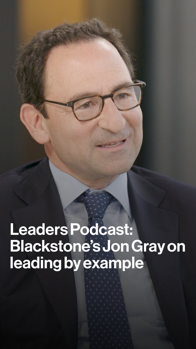 “Who you hire, who you fire, who you promote.” Blackstone President Jon Gray says if managers want their workers to follow them, it's not about "plaques up on the wall with mottos." Watch the full Leaders with Francine Lacqua interview: