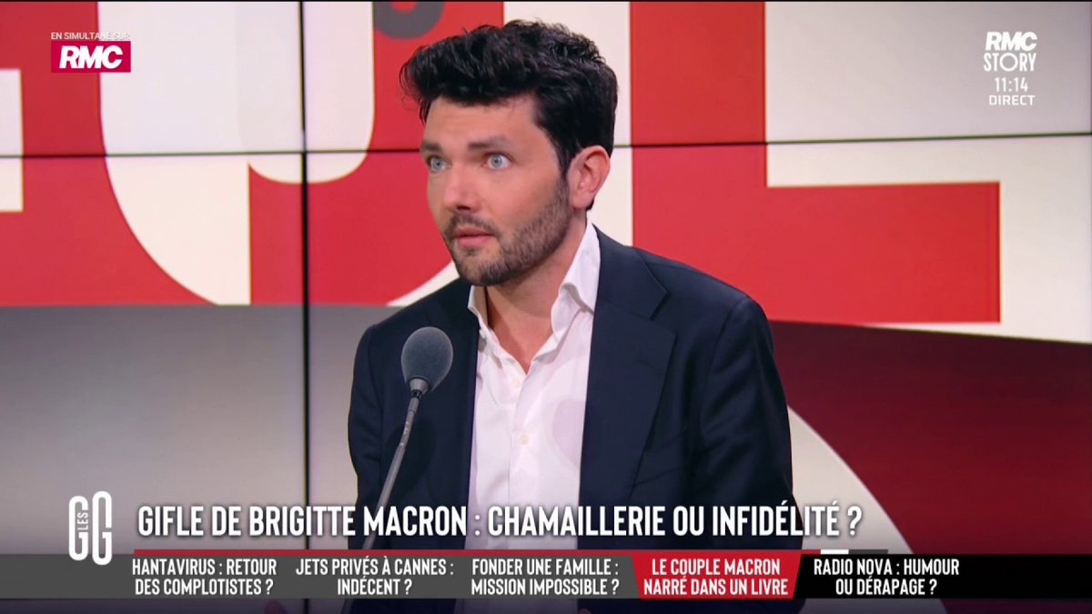 🚨 Gifle de Brigitte Macron : chamaillerie ou adultère ? 🎙️ Florian Tardif, "Un couple (presque) parfait" : "Il y a une hypocrisie en France sur le statut de la première dame. Elle n'a aucune place dans le protocole ni de place statutaire." #GGRMC