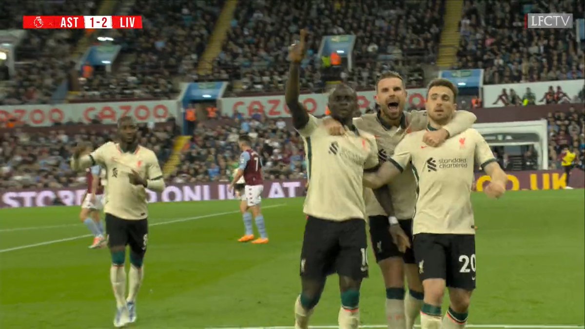 Liverpool came from behind and won 2-1 at Villa Park in 2022 to keep our title hopes alive 👊