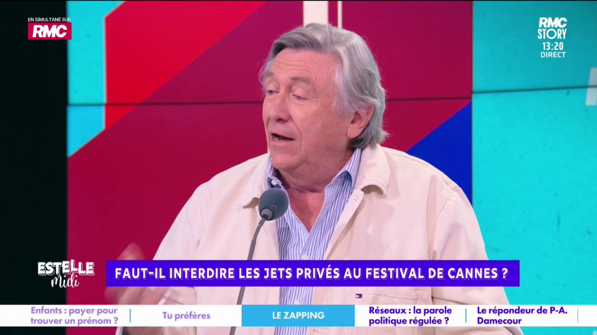 🎬 Interdire les jets privés au festival de Cannes 🎙️ Jacques Legros : "Cannes c'est quoi ? C'est un rassemblement de trou du c*l qui pose devant des photographes, dans des tenues incroyables, rien que pour paraître ! Ce n'est que des films qu'on n'ira même pas voir !"