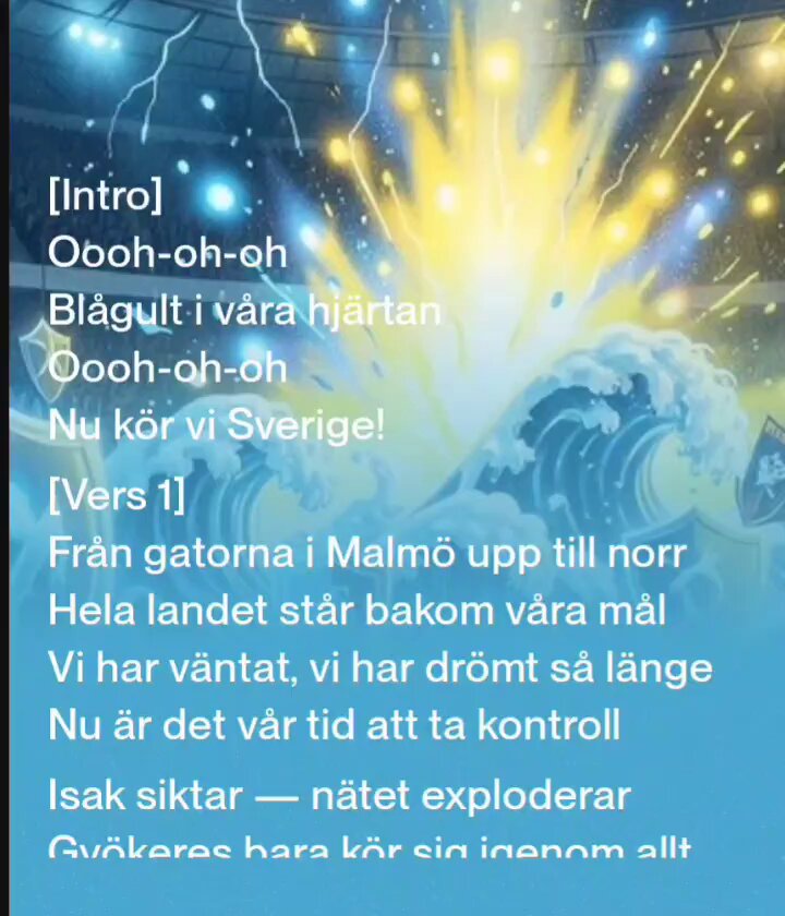 När AI gör en bättre dänga baserat på gamla meriter. Unts unts unts VM! Finns en anledning jag inte är i musikbranschen 😂