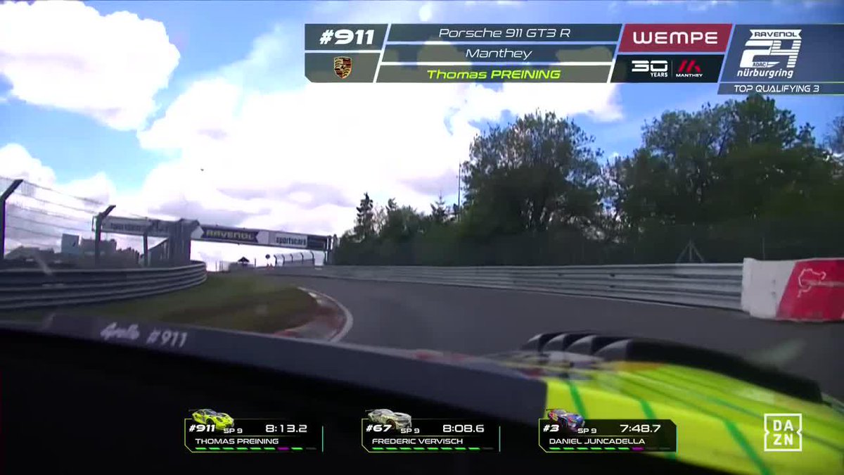 LA POLE EN NÜRBURGRING ES PARA LAMBORGHINI 🔥 Max Verstappen saldrá cuarto tras la P4 conseguida por su compañero Dani Juncadella 💪🏻🇳🇱🇪🇸 Vive la CARRERA GRATIS en DAZN: #24hNBR
