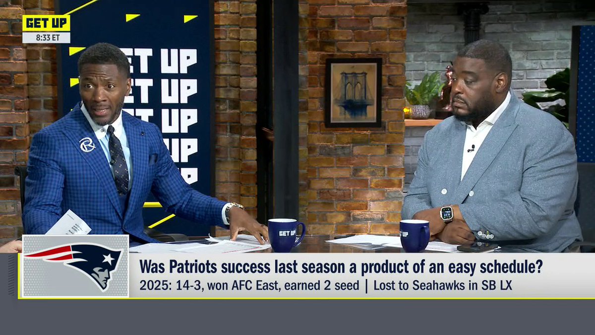 "This is a totally different schedule with different expectations. ... I believe they not only take a step back, but in my opinion, the New England Patriots miss the playoffs." —Ryan Clark on the Patriots' schedule for the 2026-27 season 😳