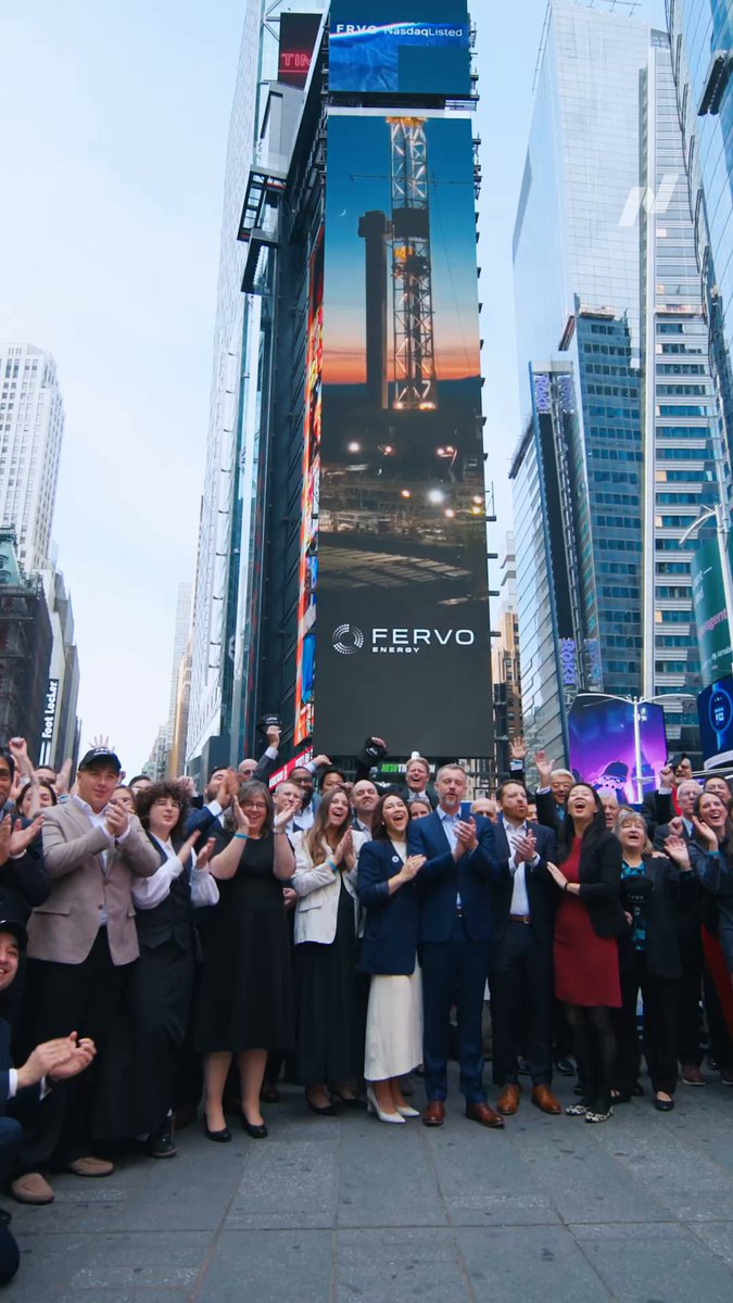 Powering the future with next-generation geothermal technology. Take a look back on @Fervoenergy's milestone celebration at Nasdaq. #NasdaqListed $FRVO