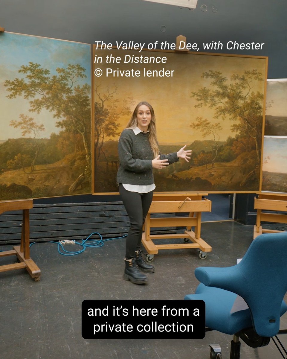 Why do we have two paintings that look exactly the same? 🤔 Welsh artist Richard Wilson died #OnThisDay in 1782. Join Silvia from our Conservation Department as she discusses the conservation process behind the painter's 'The Valley of the Dee, with Chester in the Distance'. Watch the full film here: