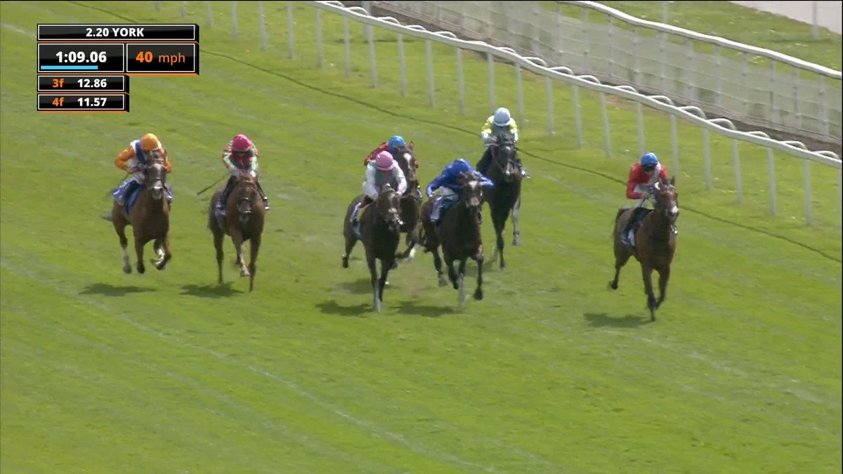 Challenge successful 👊 Lilt closes in on So Regal to take the Sky Bet Fillies' Stakes for Somerville Lodge Stables under Tom Marquand 🏆