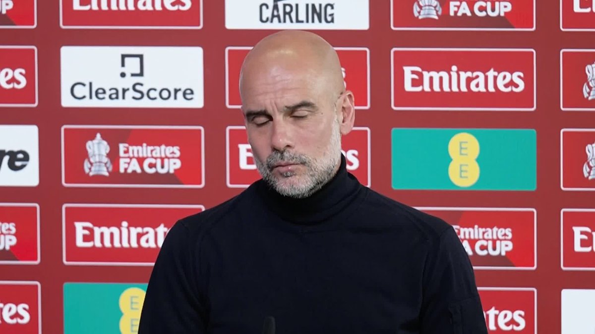 "I extend the contract of all of them three more years... No!" 🗣️ Pep Guardiola jokes when asked about his Manchester City future following the departure of some of his coaching staff.