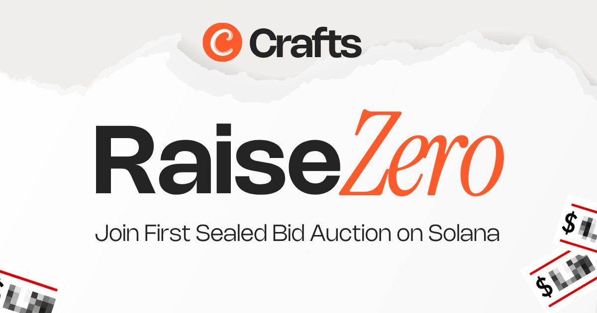Introducing the first sealed-bid auction on Solana, open to everyone. Raise Zero is a mock raise for fair price discovery, inspired by the mechanics behind Google’s IPO and U.S. Treasury auctions. Enter now ↓