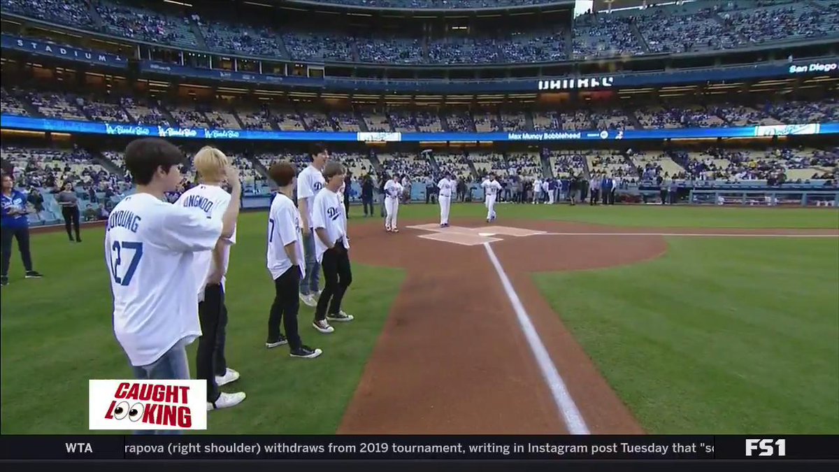 seven years ago today, NCT 127 threw the first pitch at the LA Dodgers game.