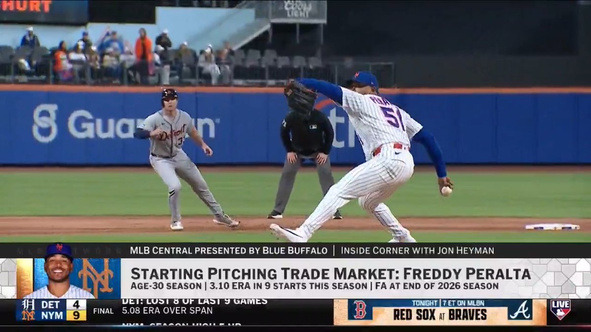 Notable SP that could be available on the trade market, according to Jon Heyman: Robbie Ray Freddy Peralta Clay Holmes Sandy Alcantara