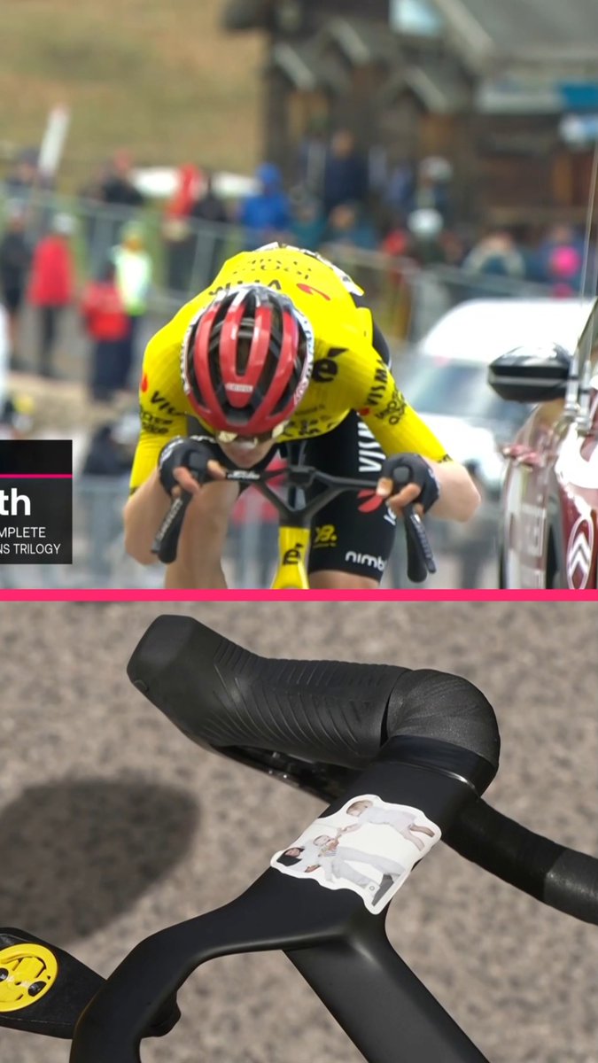 🩷 Amor y familia = Jonas Vingegaard 🥰 Los primeros de los que se acordaba en el momento en el que completaba esa trilogía de victorias en las Grandes Vueltas #GirodItalia | #LaCasadelCiclismo